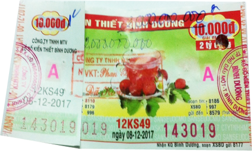 Công ty xổ số Bình Dương: Công bố thông tin trúng thưởng