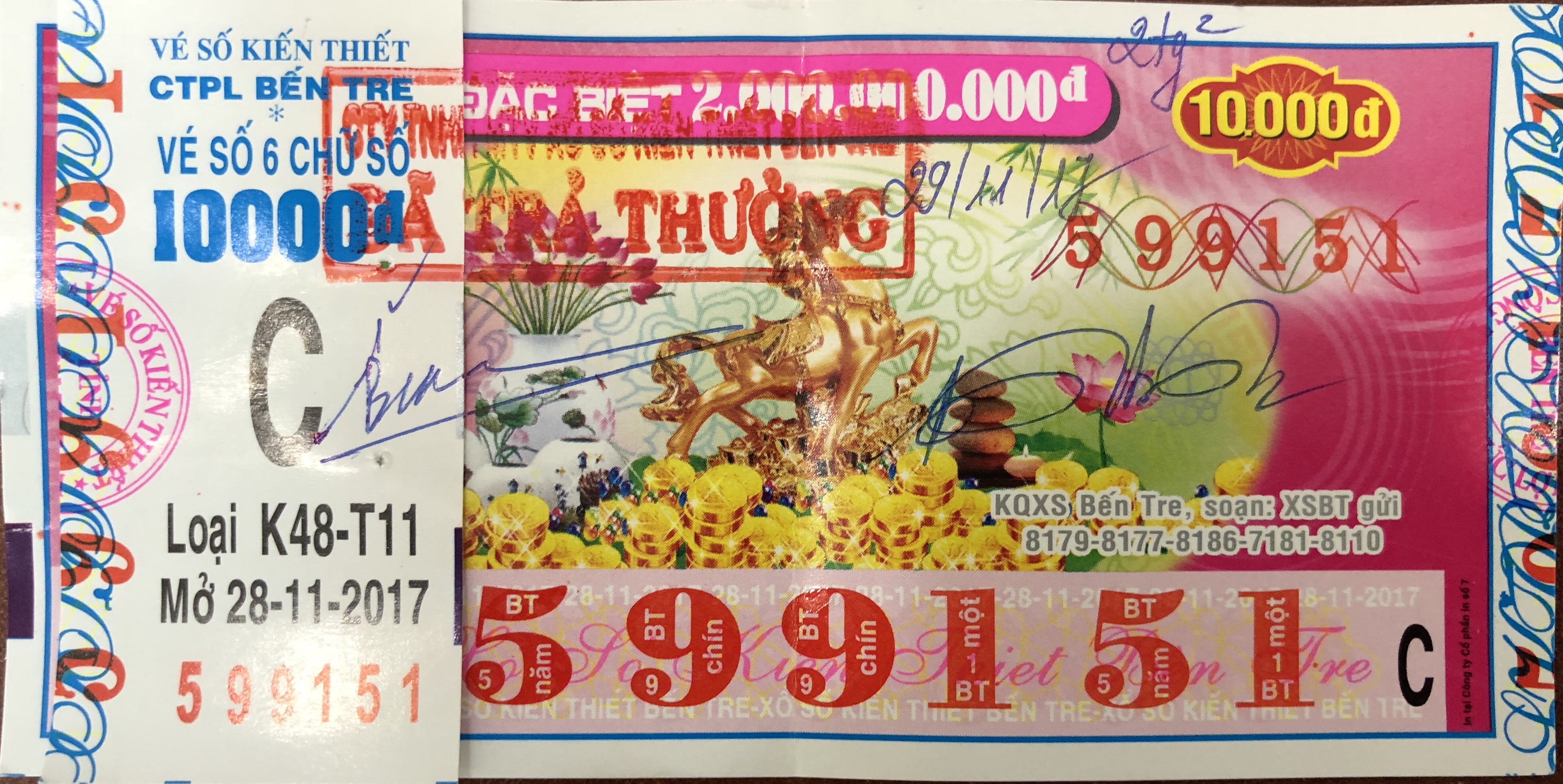 Công ty Xổ số kiến thiết tỉnh Bến Tre: Công bố thông tin trả thưởng