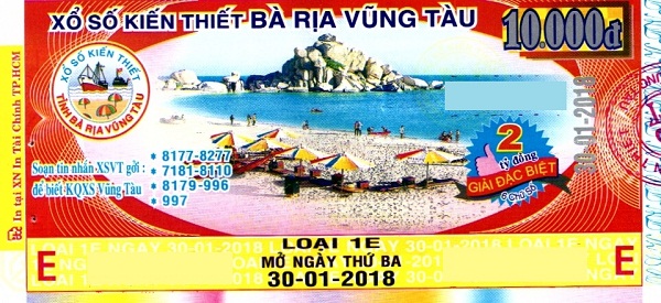 Công ty Xổ số kiến thiết tỉnh Bà Rịa - Vũng Tàu: Công bố thông tin trả thưởng