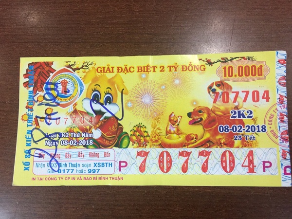 Công ty xổ số kiến thiết Bình Thuận: Công bố thông tin trúng thưởng