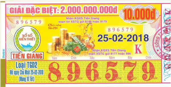 Công ty TNHH MTV xổ số kiến thiết Tiền Giang: Công bố thông tin trúng thưởng