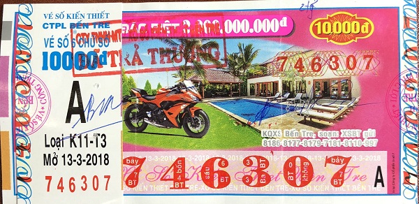 Công ty TNHH MTV xổ số kiến thiết tỉnh Bến Tre: Công bố thông tin trúng thưởng