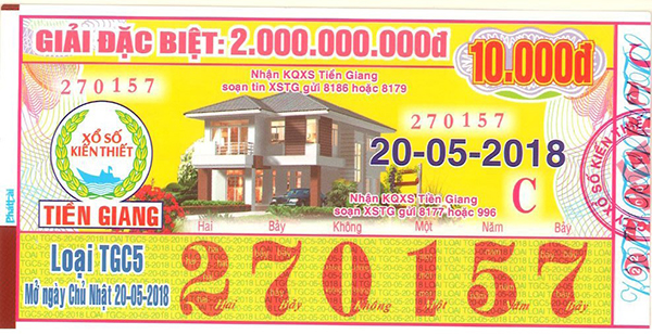 Công ty TNHH MTV xổ số kiến thiết Tiền Giang: Công bố thông tin trúng thưởng