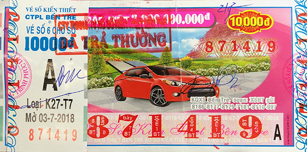 Công ty TNHH MTV xổ số kiến thiết tỉnh Bến Tre: Công bố thông tin trúng thưởng