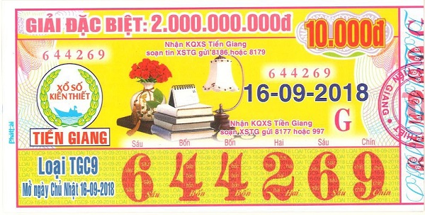 Công ty TNHH MTV Xổ số kiến thiết Tiền Giang: Công bố thông tin trúng thưởng