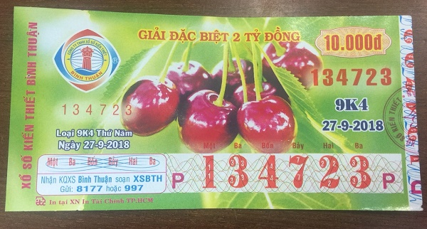 Công ty Xổ số kiến thiết tỉnh Bình Thuận: Công bố thông tinh trúng thưởng