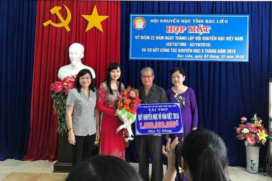 Công ty TNHH MTV Xổ số kiến thiết Bạc Liêu tài trợ Quỹ khuyến học Võ Văn Kiệt 1 tỷ đồng