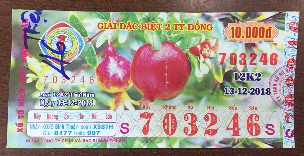 Công ty TNHH xổ số kiến thiết tỉnh bình thuận: Công bố thông tin trúng thưởng