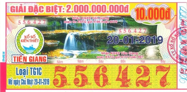 Công ty TNHH MTV Xổ số kiến thiết Tiền Giang: Công bố thông tin trúng thưởng - Kỳ vé TG1C