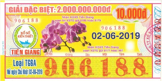 Công ty Xổ số Kiến thiết Tiền Giang: Thông tin trúng thưởng kỳ vé TG6A