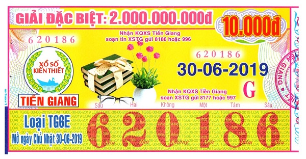 Tiền Giang: Thông tin trúng trưởng kỳ vé TG6E