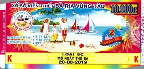 Công ty Xổ số Kiến thiết tỉnh Bà Rịa - Vũng Tàu: Công bố thông tin trả thưởng kỳ vé 8C