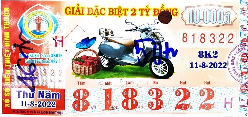 Công ty Xổ số Kiến thiết tỉnh Đồng Nai: Công bố thông tin trả thưởng kỳ vé 8K2