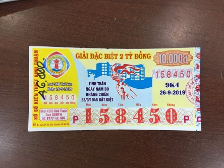 Công ty Xổ số Kiến thiết Bình Thuận: Công bố thông tin trả thưởng, kỳ vé 9K4