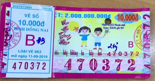Công ty Xổ số Kiến thiết tỉnh Đồng Nai: Công bố thông tin trả thưởng, kỳ vé 9K2