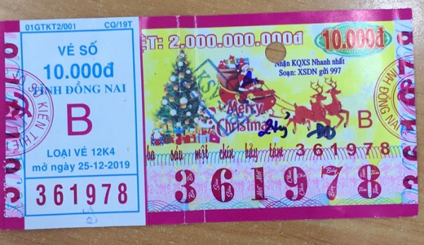 Công ty Xổ số Kiến thiết tỉnh Đồng Nai: Công bố thông tin trả thưởng, kỳ vé 12K4