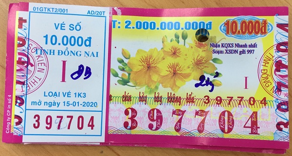 Công ty Xổ số Kiến thiết tỉnh Đồng Nai: Công bố thông tin trả thưởng, kỳ vé 1K3