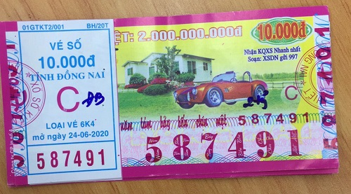 Công ty Xổ số Kiến thiết tỉnh Đồng Nai: Công bố thông tin trả thưởng kỳ vé 6K4