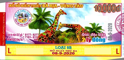 Công ty Xổ số Kiến thiết tỉnh Bà Rịa - Vũng Tàu: Công bố thông tin trả thưởng kỳ vé 9B