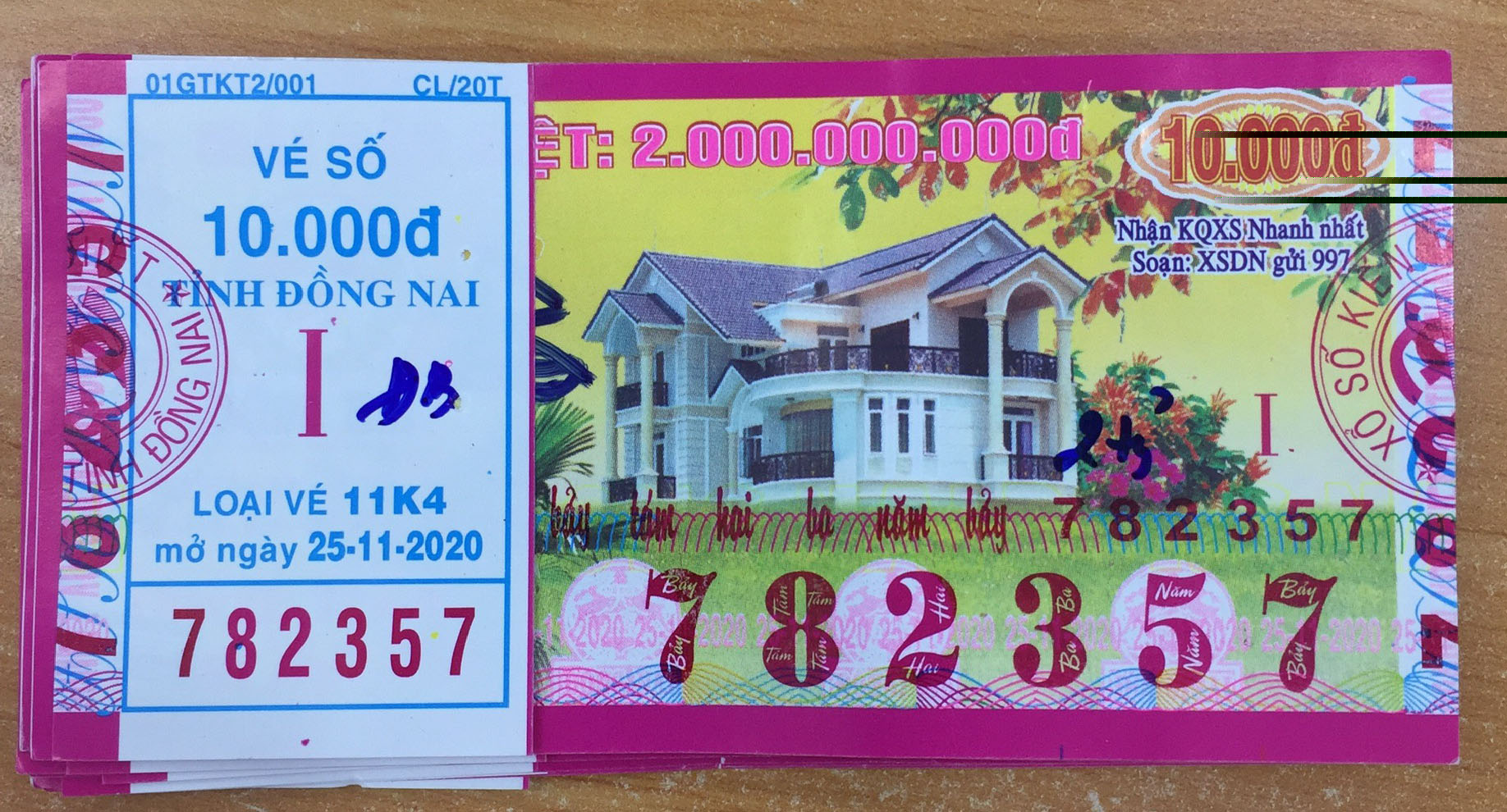 Công ty Xổ số Kiến thiết tỉnh Đồng Nai: Công bố thông tin trả thưởng kỳ vé 11K4