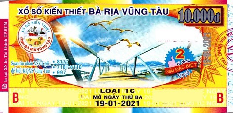 Công ty Xổ số Kiến thiết tỉnh Bà Rịa - Vũng Tàu: Công bố thông tin trả thưởng kỳ vé 1C