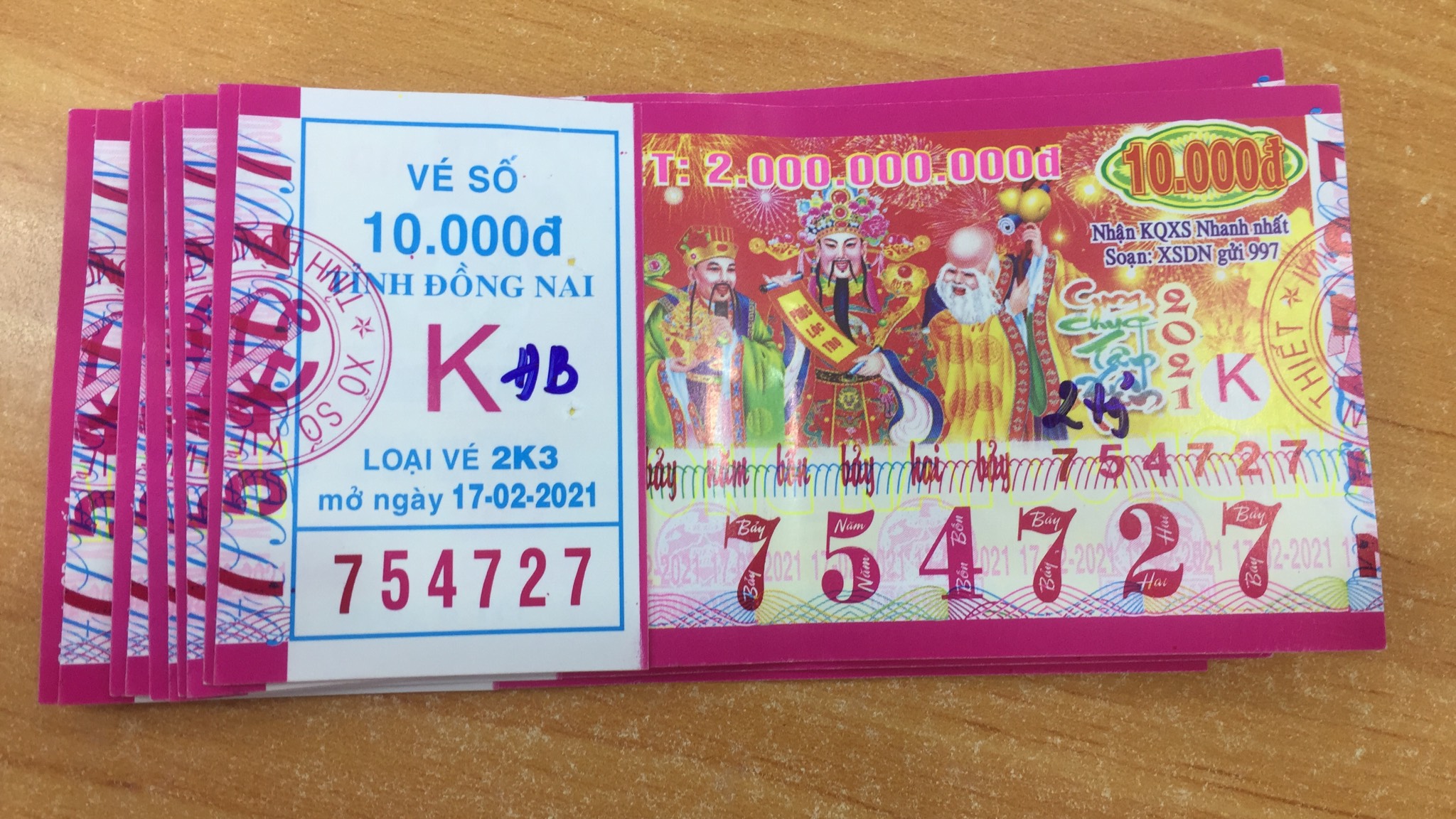 Công ty Xổ số Kiến thiết tỉnh Đồng Nai: Công bố thông tin trả thưởng kỳ vé 2K3