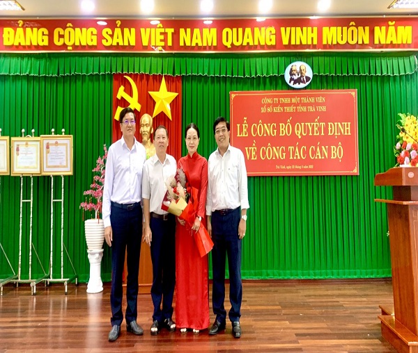 Công ty TNHH MTV Xổ số Kiến thiết Trà Vinh: Lễ công bố quyết định về công tác cán bộ