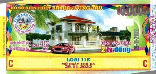 Công ty TNHH MTV Xổ số Kiến thiết Bà Rịa Vũng Tàu: Công bố thông tin trả thưởng kỳ vé 11E ngày 29/11/2022