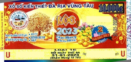 Công ty Xổ số kiến thiết tỉnh BR - VT công bố thông tin trả thưởng đến ngày 27/01/2023