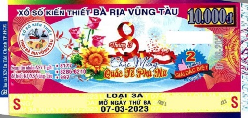 Công ty Xổ số kiến thiết tỉnh BR - VT công bố thông tin trả thưởng đến ngày 03/03/2023