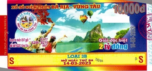 Công ty Xổ số kiến thiết tỉnh BR - VT công bố thông tin trả thưởng đến ngày 10/03/2023