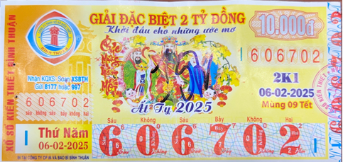 CÔNG BỐ THÔNG TIN KQXSKT BÌNH THUẬN 2K1 6.2.2025