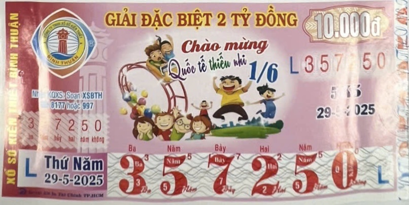 CÔNG BỐ THÔNG TIN KQXSKT BÌNH THUẬN 5K5 NGÀY 29.5.2025